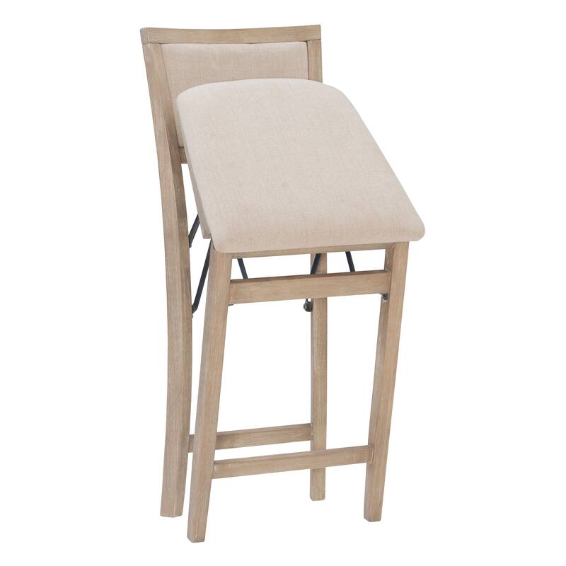 Ciara Folding Grey Wash Counter Height Bar Stool