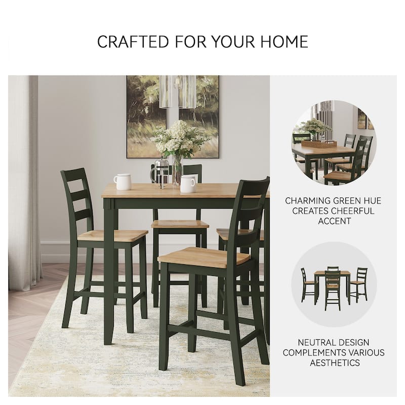 Signature Design by Ashley Gesthaven Counter Height Dining Table and 4 Barstools (Set of 5)