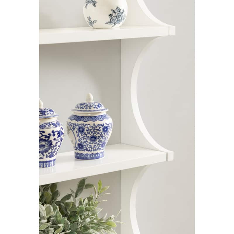 Kate and Laurel Scarlotte Wood Wall Shelf