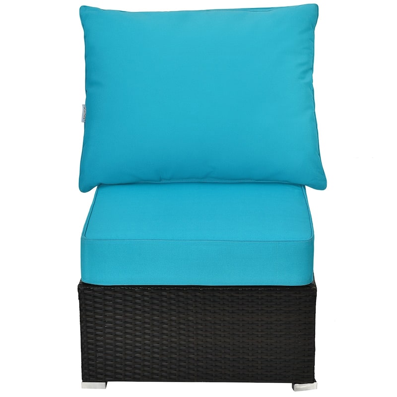 Deep Seat Chair Cushions with Backrest and Tie Belts for Patio or Home - 25" x 25" x 6"