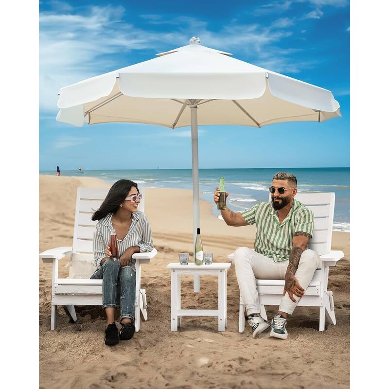 WINSOON HIPS Folding Adirondack Chairs with Arc Back & Cup Holder Set Of 4