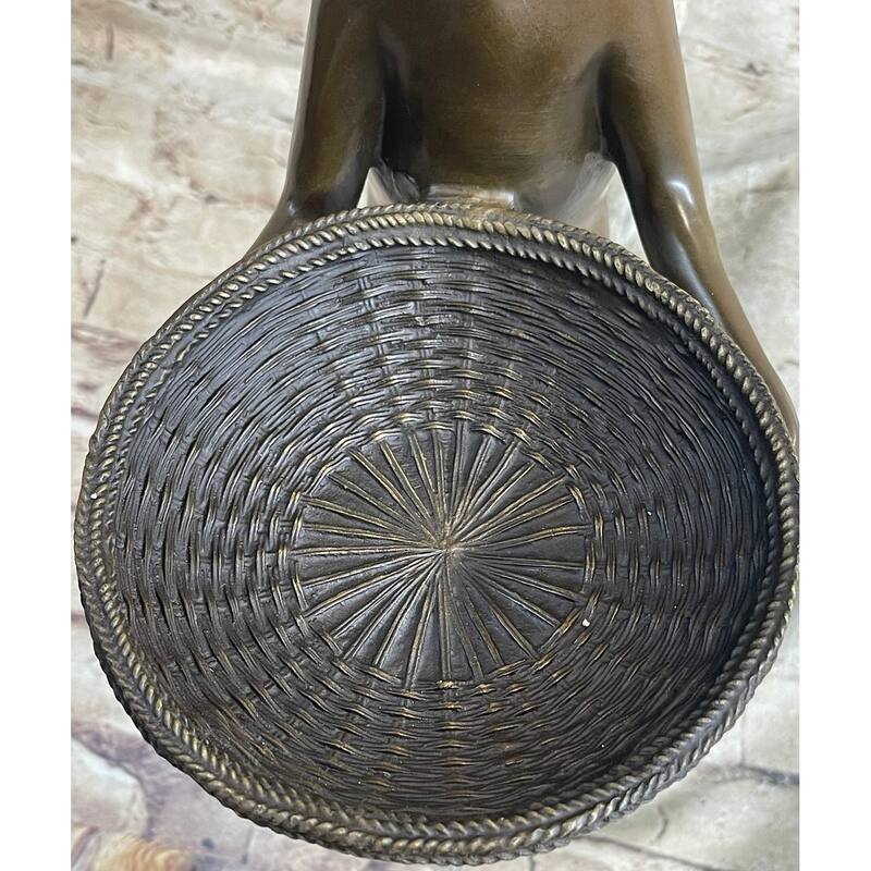 Standing Imitative Cat Business Card Holder Key Dish Bronze Sculpture Statue Figure Marble Base