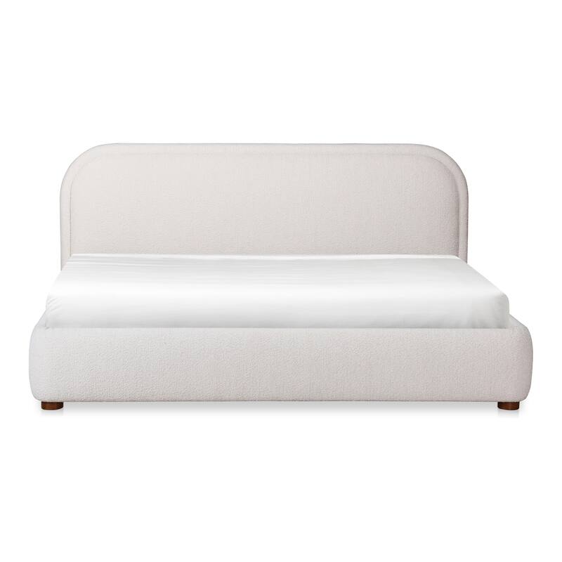 Modern Upholstered Bed - King, Twin, Size Platform Bed with Wooden Legs - Visions