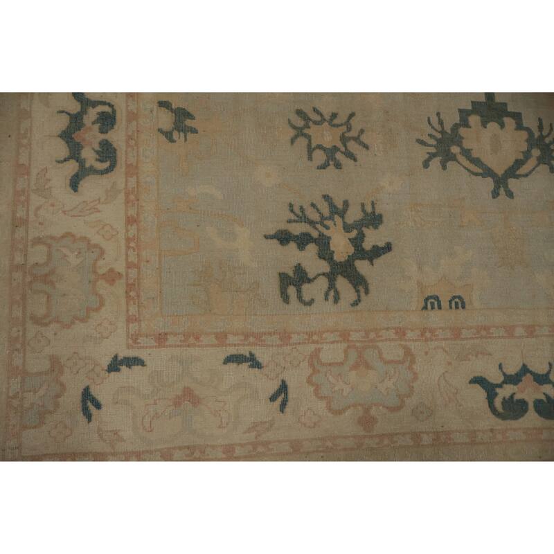 Hand Knotted Oriental 100% Wool Carpet Traditional Floral Beige & Ivories Ziegler Area Rug - 9' 6'' X 7' 10''