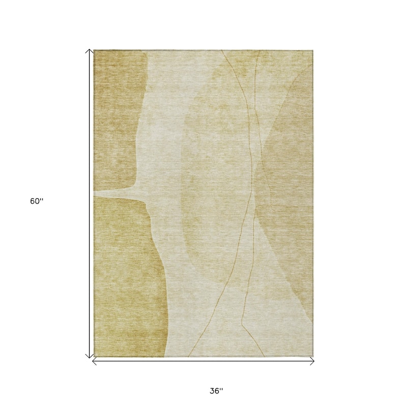 HomeRoots Abstract Transitional Rectangle Outdoor Rug