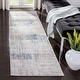 preview thumbnail 36 of 44, SAFAVIEH Craft Hertha Modern Abstract Rug 2'3" x 10' Runner - Grey/Blue - Runner