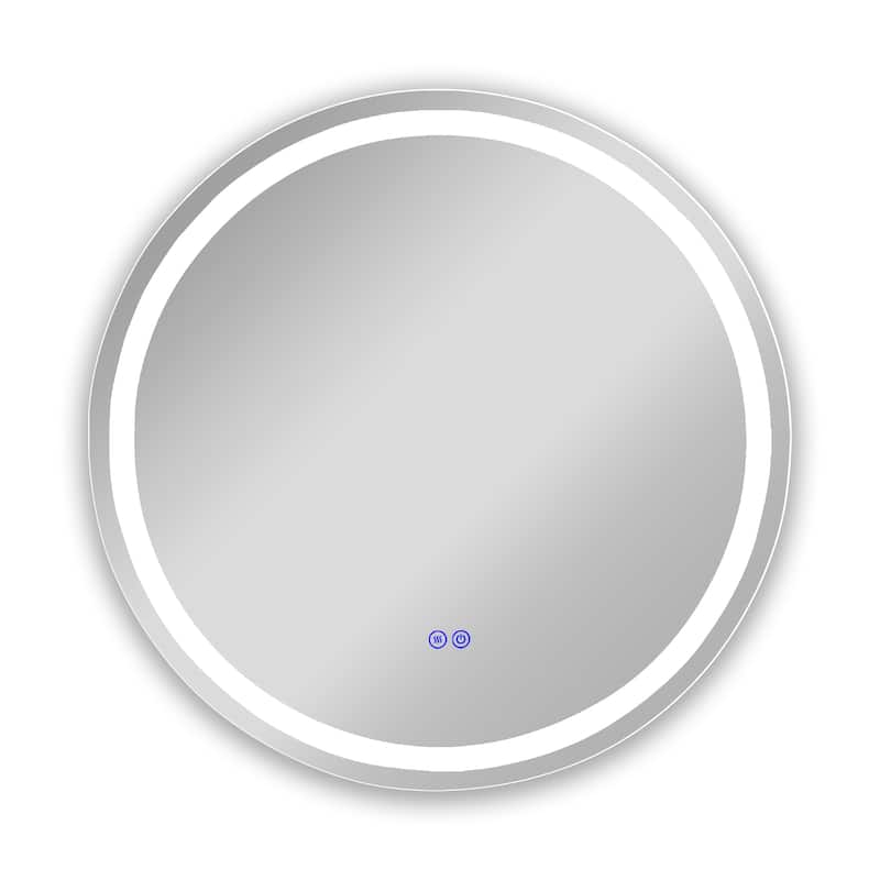 Frameless Wall Mounted LED Bathroom Mirror - Colorless