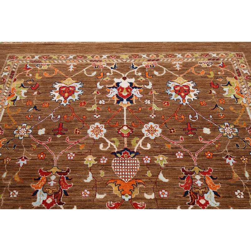 Vegetable Dye Traditional Oriental Ziegler Wool Area Rug Hand-knotted - 6'9" x 9'4"