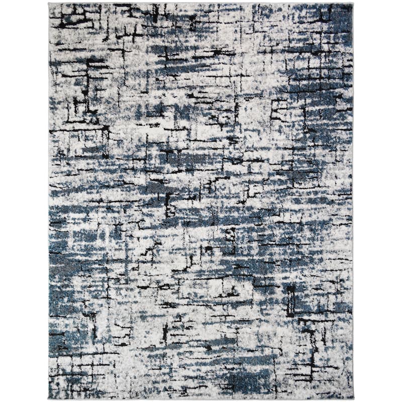 Denver Iliad Blue Modern Area Rug - 7'10"x9'10" - Blue