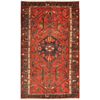 HERAT ORIENTAL Persian Hand-knotted Tribal Geometric Hamadan Wool Rug ...