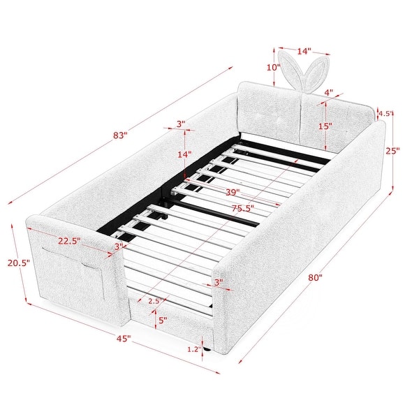 Twin Size Upholstered Platform Bed with Headboard,Montessori Bed Frame for Toddlers,Floor Bed