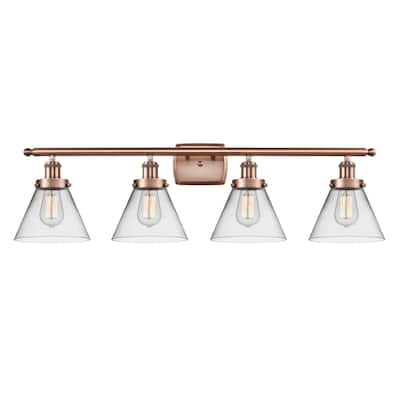 Innovations Lighting 916-4W-11-38 Cone Vanity Cone 4 Light 38" Wide