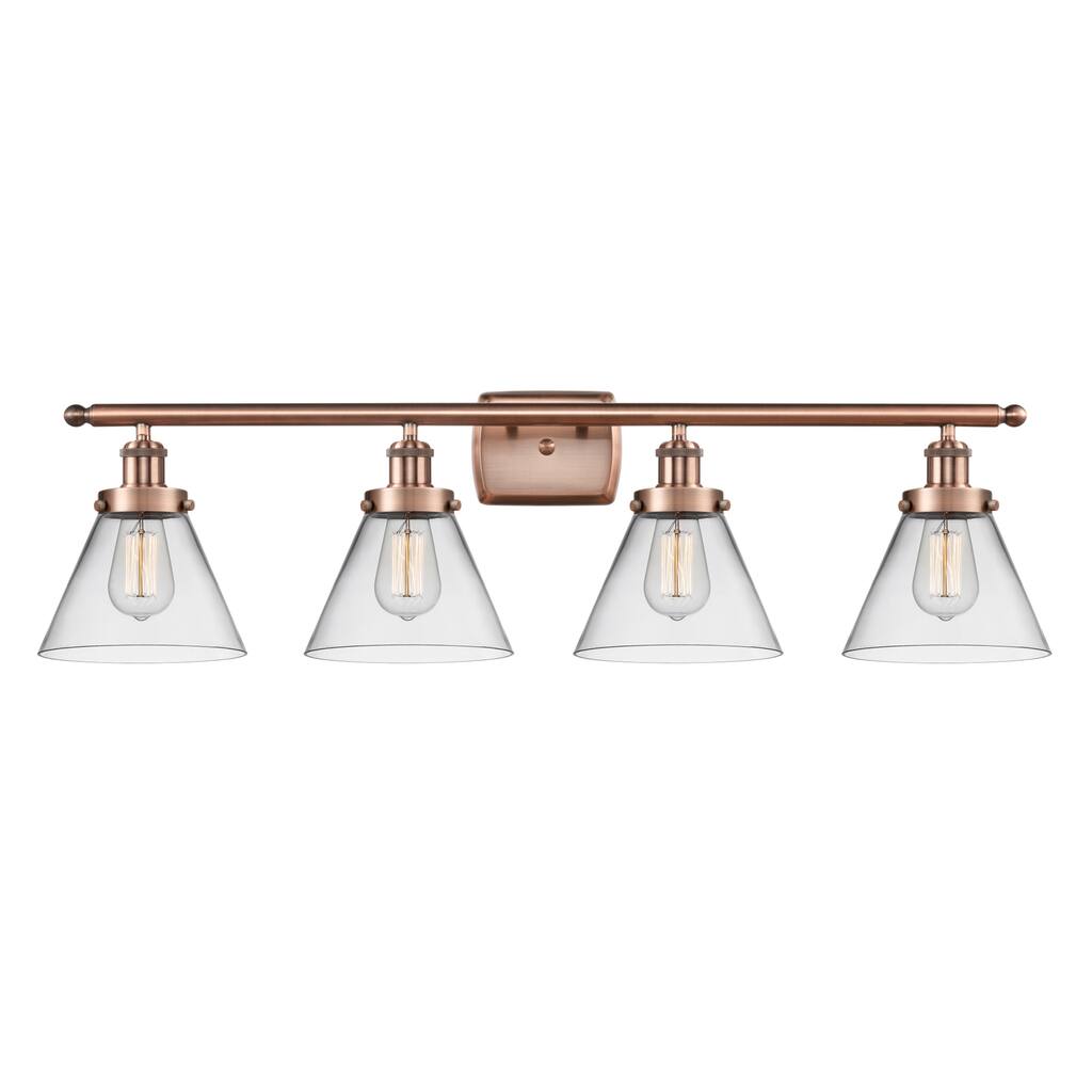Innovations Lighting 916-4W-11-38 Cone Vanity Cone 4 Light 38" Wide