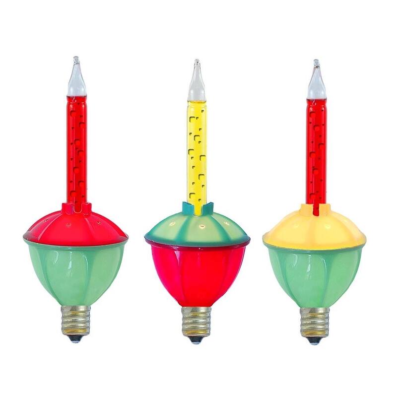 3 Pack Christmas Bubble Light Replacement Pack, Red and Yellow Liquid