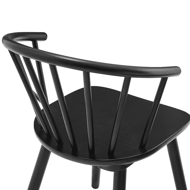 Wooden Dining Chairs with Spindle Backrest, Set of 2/4/6 Kitchen Chairs for Kitchen Island