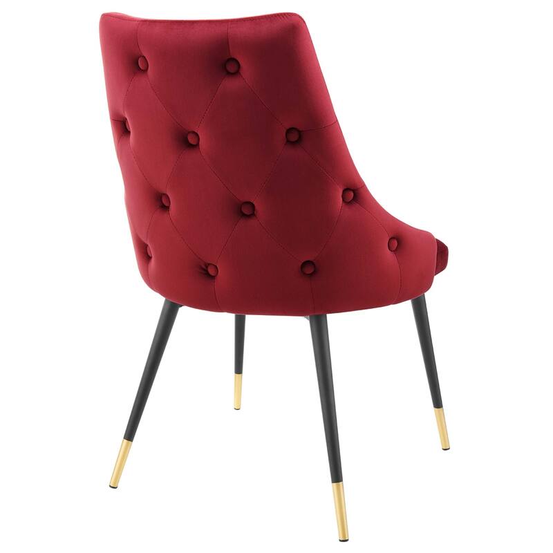 Modway Adorn Dining Side Chair Performance Velvet in Navy, Set of 2