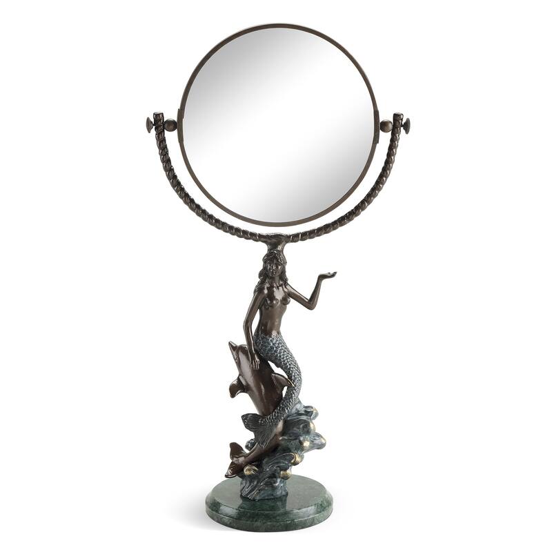 Spi Cast Aluminum Mermaid & Imitation Dolphin 18" X 5" X 5" 3 Lbs. Aluminum - 18 X 5 X 5 inches