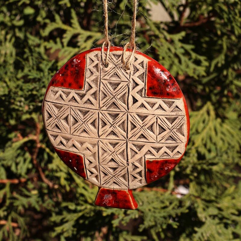 Novica Handmade Passion Red Ceramic Home Accent