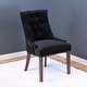 preview thumbnail 13 of 23, Silver Orchid Flohr Tufted Velvet Dining Chairs (Set of 2) Black