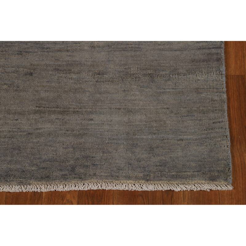 Contemporary Gabbeh Runner Rug Hand-Knotted Wool Carpet - 2'8"x 9'5"