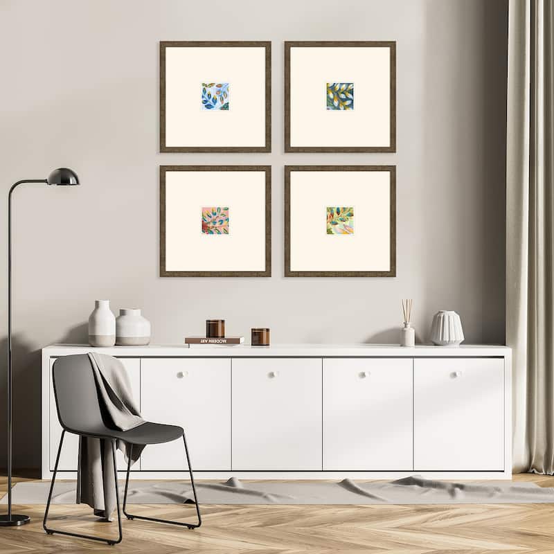 Botanica III S/4 Framed Art Exclusive Giclee Under Glass - Blue