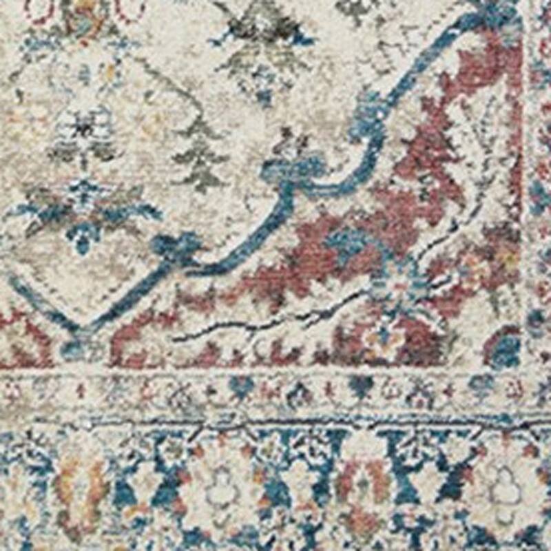 Cele Distressed Traditional Stain Resistant Woven with Fringe Area Rug By HomeRoots