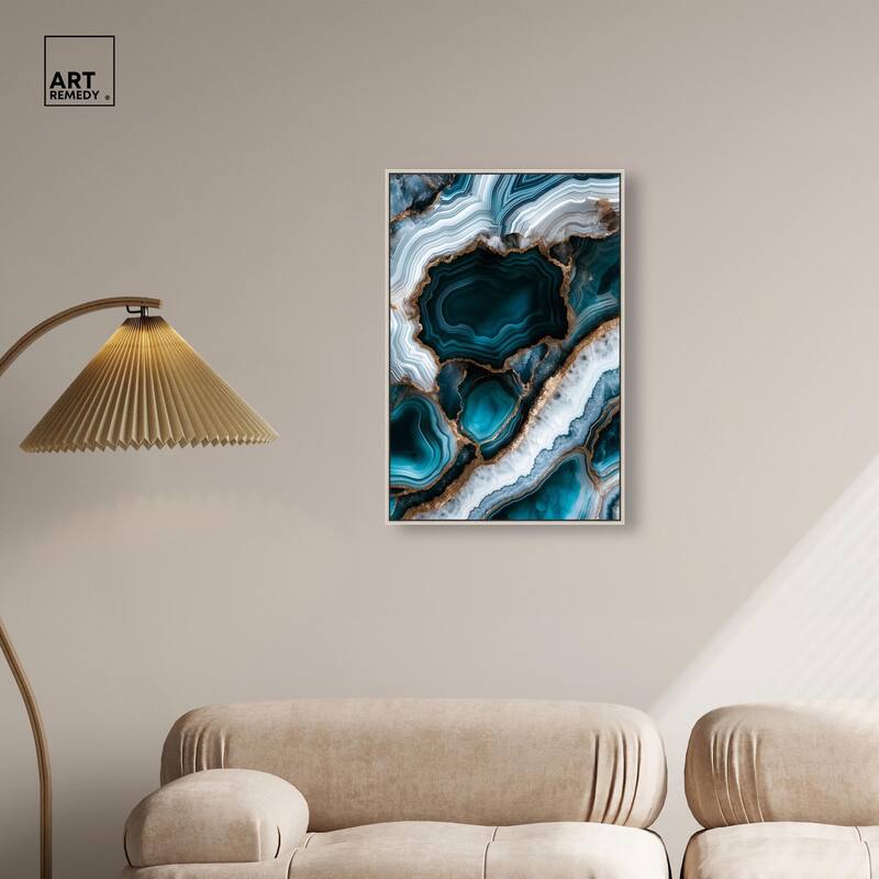 Teal Tectonic I Canvas by Art Remedy