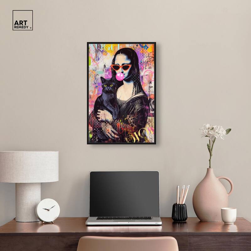 Classical Gal and Her Companion Canvas by Art Remedy
