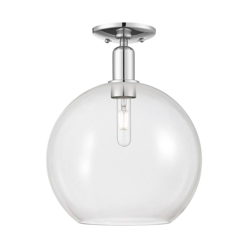 Innovations Lighting Endless Possibilities Arcadia - Athens - 1 Light 12" Semi-Flush Mount - Clear/Polished Chrome