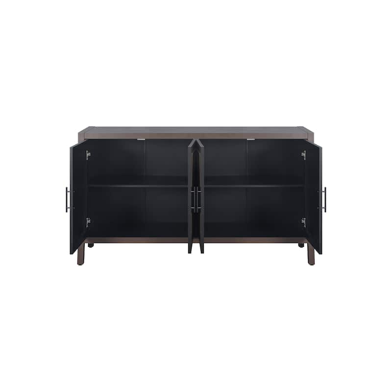 4 Door Wooden Twill Sideboard American Country Vintage Cabinet
