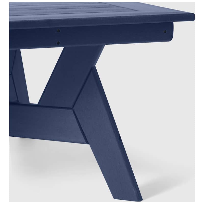Polytrends Birchwood All Weather HDPE Outdoor Patio 37 Inch Square Conversation Table