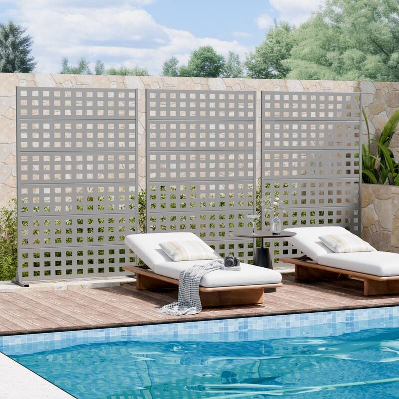 Outdoor Rectangle Privacy Screens Metal Screen Fence Panel