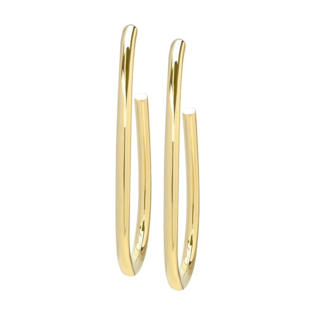 Victoria Townsend Gold Plated Teardrop Hoop Earrings 44mm