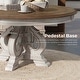 preview thumbnail 8 of 11, Caelum Farmhouse White Fabric Upholstered 7-Piece Round Dining Set By The Gray Barn