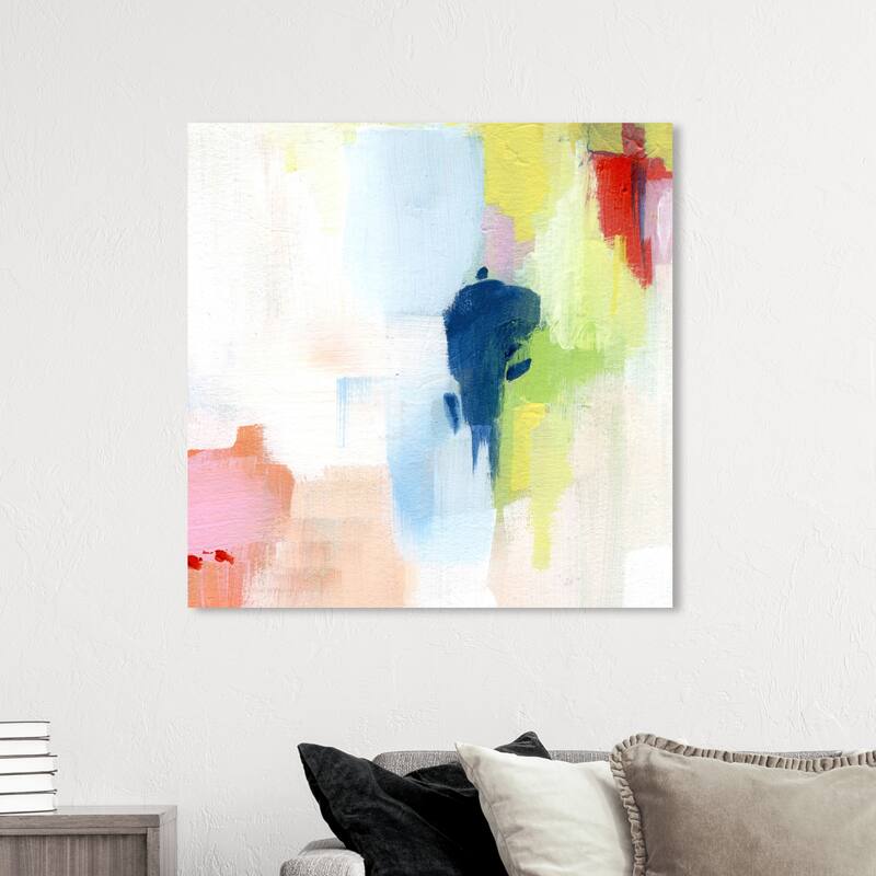 Wynwood Studio Abstract Sidewalk Blue and Light Green Modern & Contemporary Wall Art Canvas Print - 40 x 40