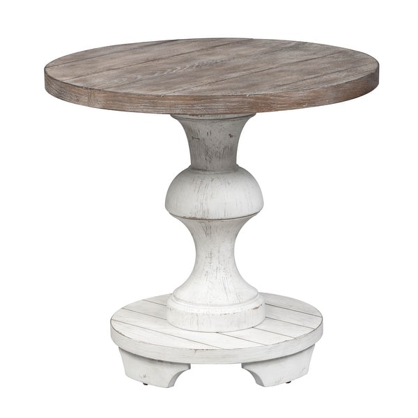 Featured image of post Round Distressed Side Table - All freedom side tables however, are available in attractive designs and shapes, from a contemporary round side table to a circular drum side table.