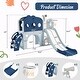 preview thumbnail 46 of 53, 7-in-1 Toddler Slide Set - Spaceship Playset with Slide, Arch Tunnel, Basketball Hoop, and Toy Storage