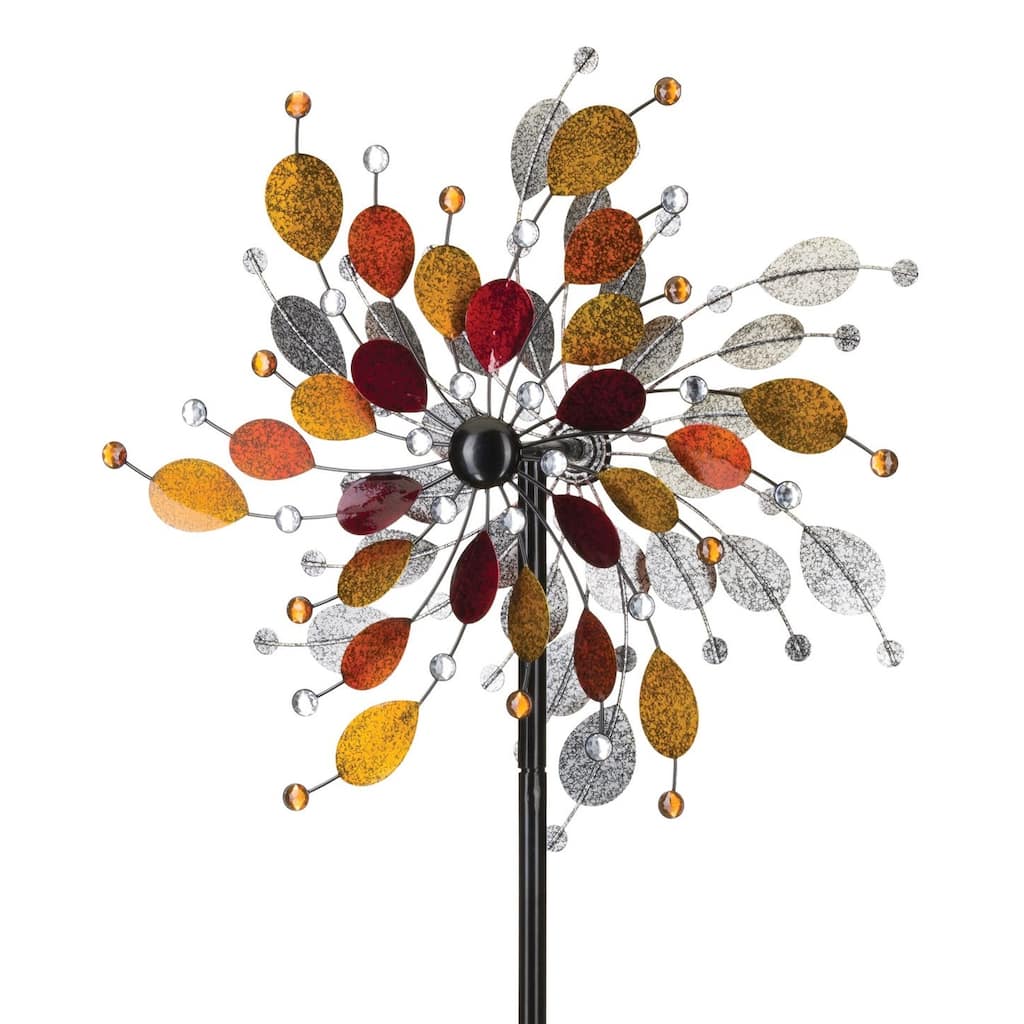 24 Rotating Wind Spinner - Jeweled Metallic - 24"x9.5"x72"