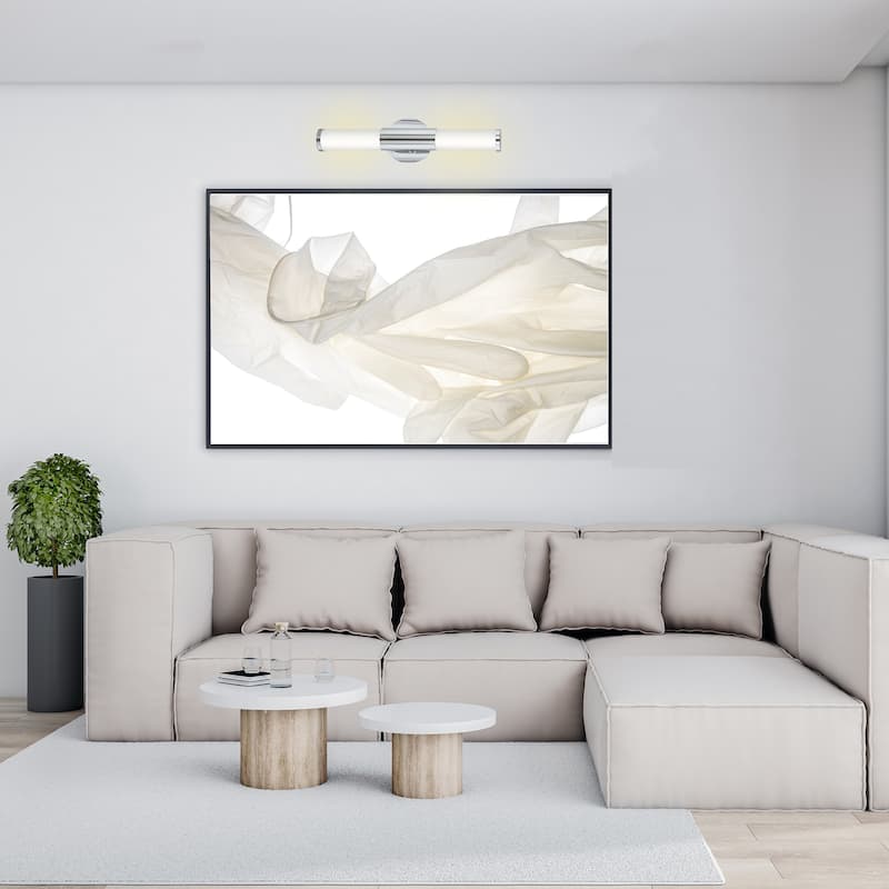 Eglo Palmera 2-light Chrome LED Wall Sconce with Opal Glass