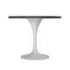 preview thumbnail 17 of 25, Verve Dining Table with a 36" Round Tabletop in White Steel Pedestal