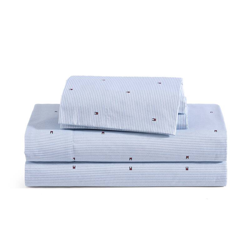 Tommy Hilfiger Printed Cotton Percale Sheet Set