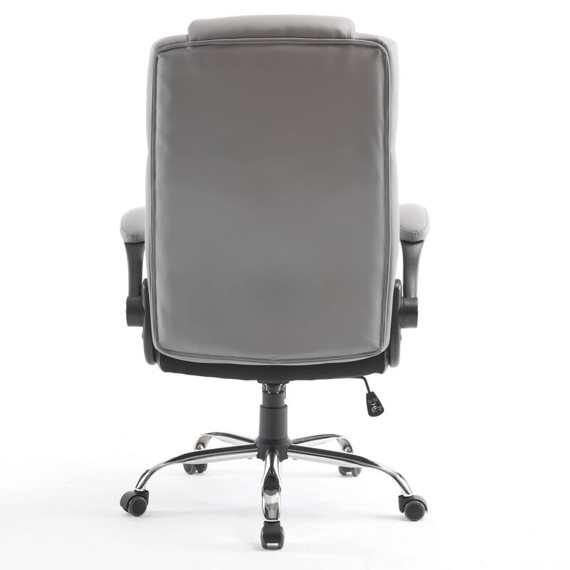 GENESIS Office Chair Rolling Desk Chair w/ Adjustable Armrest, Grey
