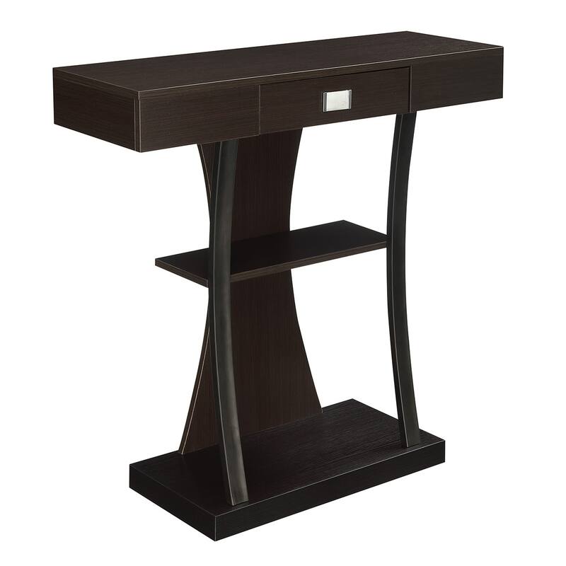 Convenience Concepts Newport 1 Drawer Harri Console Table with Shelves