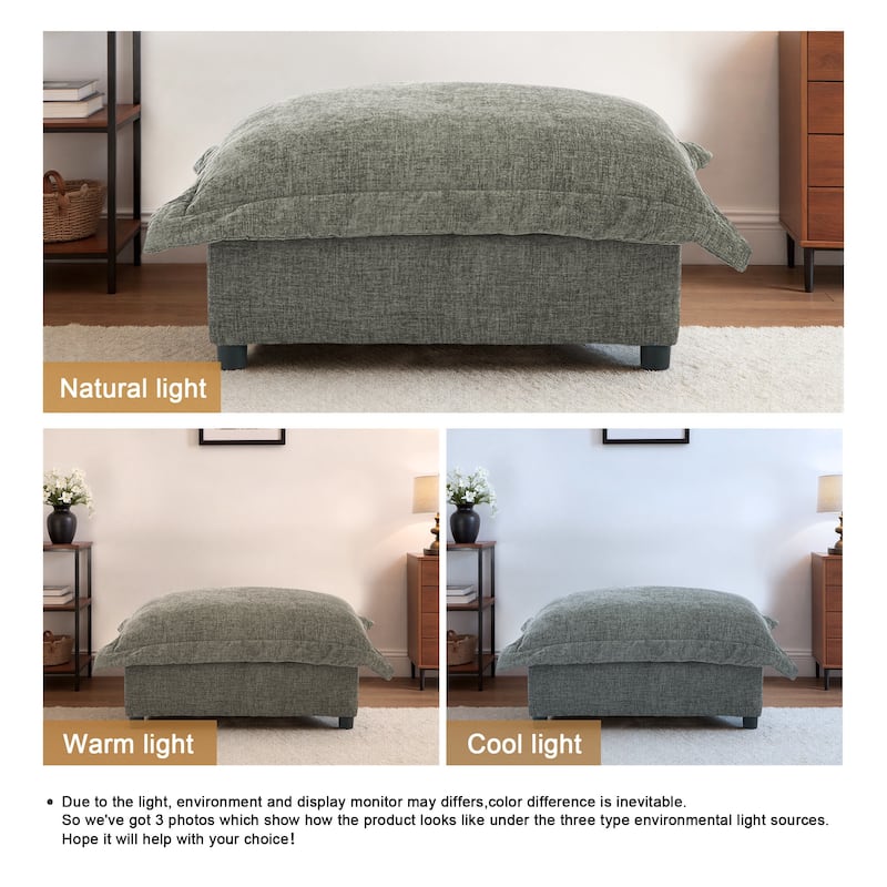 Double Layer Cushion Comfy Cloud Modular Sectional Sofa Couch Ottoman