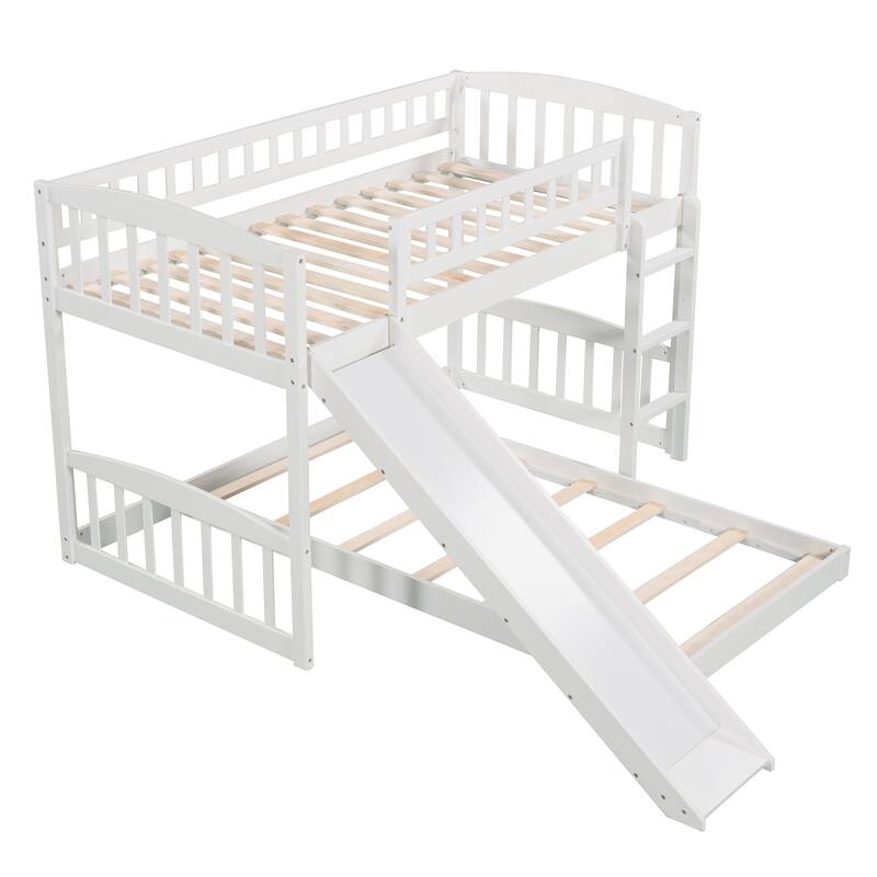 Over Bunk Bed with Slide and Ladder