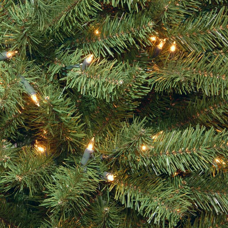 National Tree Company 9 ft. North Valley Spruce Pencil Slim Tree with Clear Lights - 9 Foot
