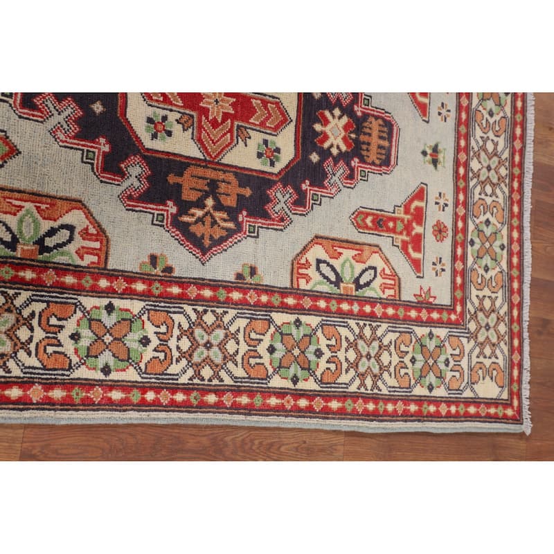 Kazak Oriental Foyer Rug Handmade Wool Carpet - 3'5" x 4'10"