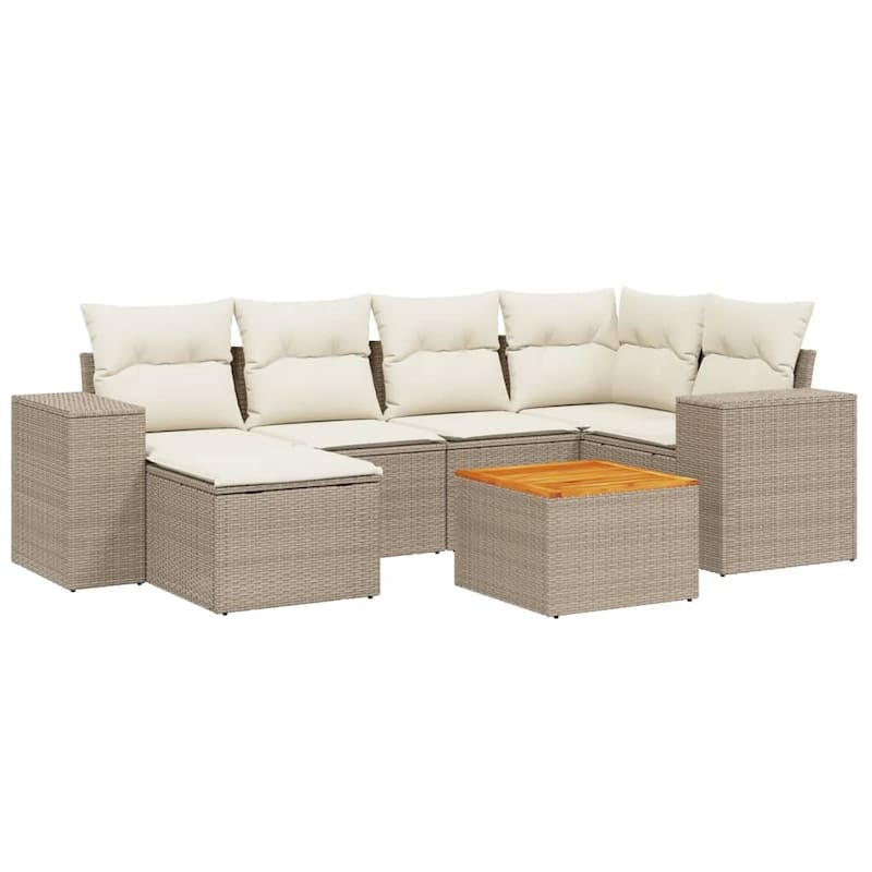 vidaXL Garden Sofa Set Black