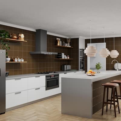 Merola Tile Monocolor Caoba 7-7/8" x 7-7/8" Ceramic Floor and Wall Tile