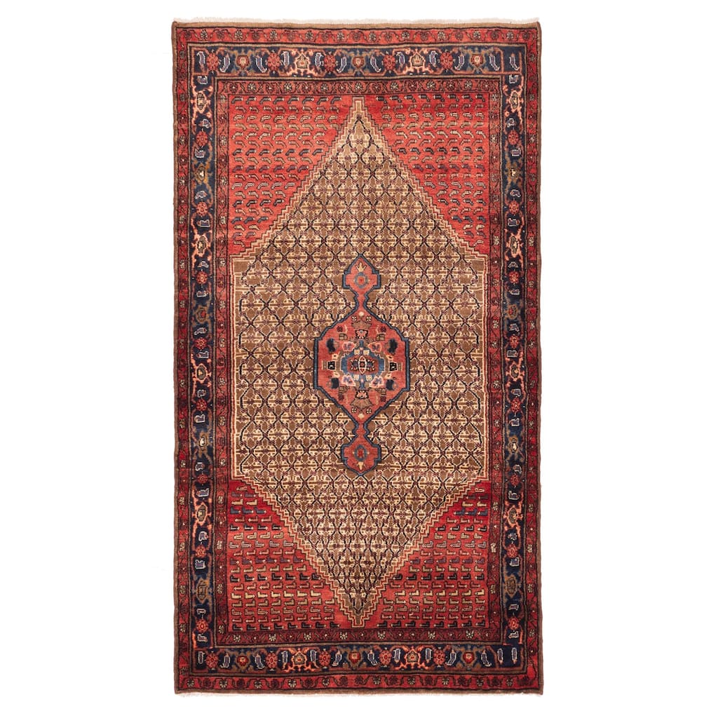 ECARPETGALLERY Hand-knotted Anatolian Vintage Brown Wool Rug - 4'3 x 7'10